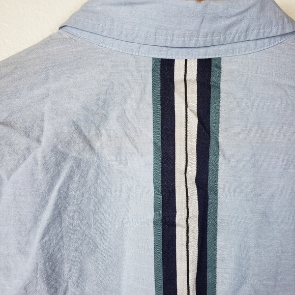 ATHLETA Blue Casual Button Down Collared Shirt Med - Picture 7 of 8